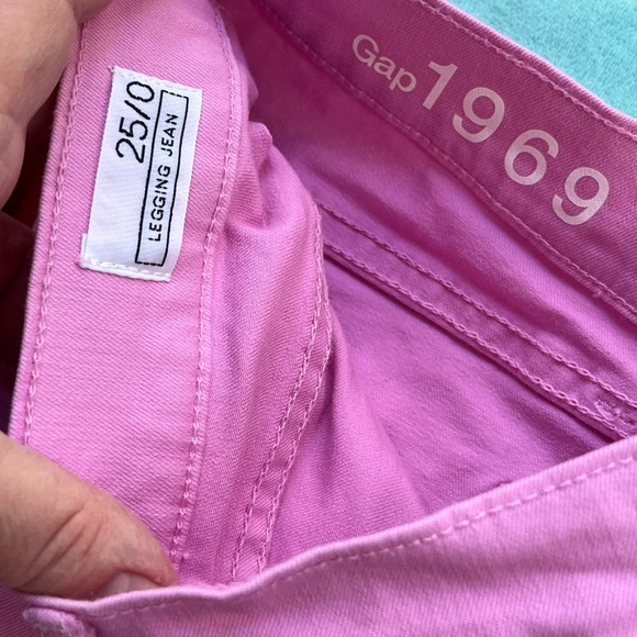 GAP size 0, 2pair Black & Pink Premium Skinny Ankle Jeans - Picture 8 of 16